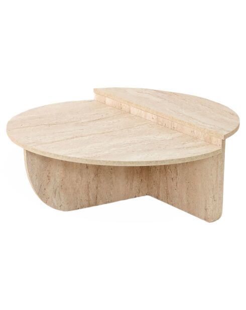 Podium Couchtisch aus Travertin - D.90x35 cm