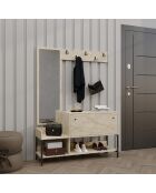 Meuble à chaussure Nonso travertin - 120x70x35 cm