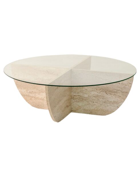 Salontafel Lily travertin - D.90x30 cm
