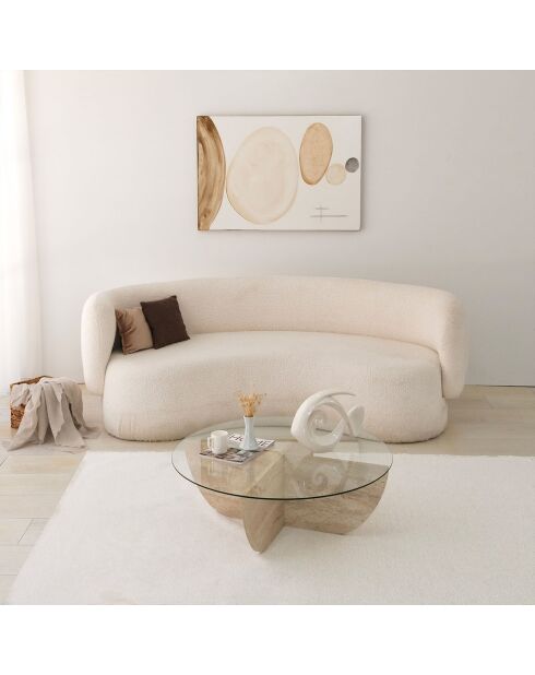 Salontafel Lily travertin - D.90x30 cm