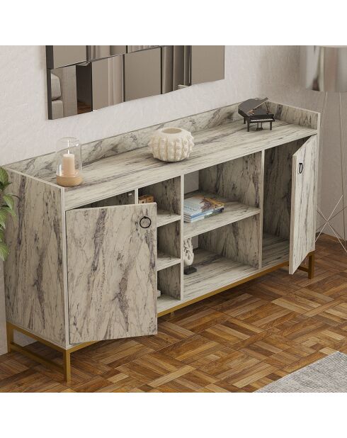 Buffet Vuslat marbre freesia - 160x85x40 cm