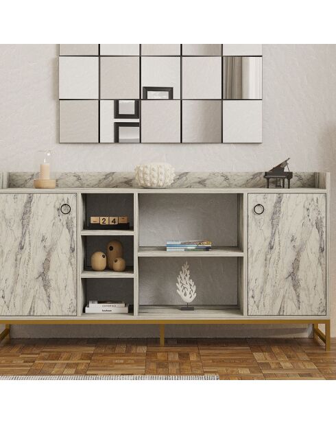 Buffet Vuslat marbre freesia - 160x85x40 cm