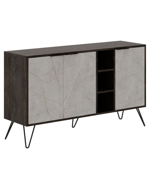 Buffet Clara marron foncé/lagina - 142x83x35.6 cm