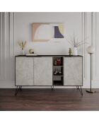 Buffet Clara marron foncé/lagina - 142x83x35.6 cm