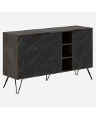 Buffet Clara marron foncé/bendir - 142x83x35.6 cm