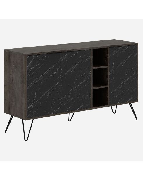 Buffet Clara marron foncé/bendir - 142x83x35.6 cm