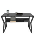 Bureau Wake marbre/noir - 120x72.8x60 cm