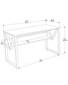 Bureau Lona noir - 120x72.8x60 cm