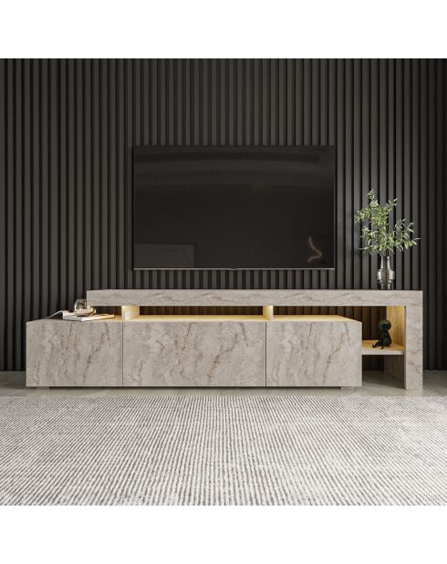 Meuble TV Beliz travertin - 192x53x37 cm