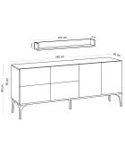 Buffet Stella marbre de carrare - 180x55x40 cm