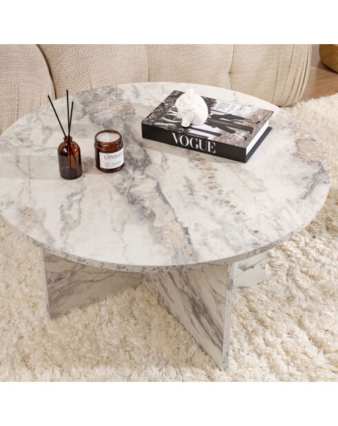 Table basse Harmoni marbre freesia - 80x45x80 cm