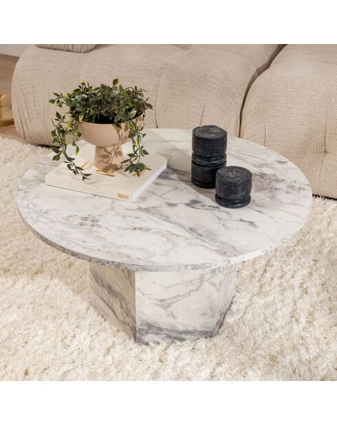 Table basse Nova marbre freesia - 80x40x80 cm