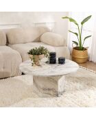 Table basse Nova marbre freesia - 80x40x80 cm