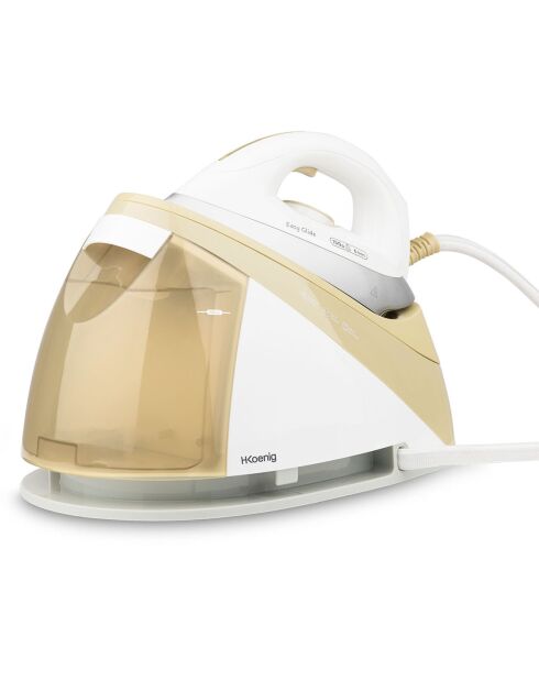 Centrale vapeur 1.1L semelle céramique V28 blanc/doré - 6 bars