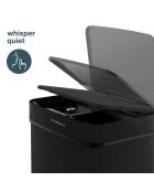 Schwarzer Edelstahl-Sortierbehälter — 69 l