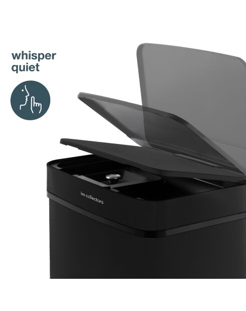 Cubo de clasificación de acero inoxidable negro - 69L