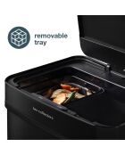 Schwarzer Edelstahl-Sortierbehälter — 69 l