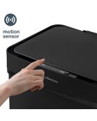 Schwarzer Edelstahl-Sortierbehälter — 69 l