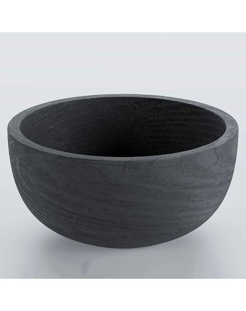 Coupelle décorative en bois de paulownia Albi noire - 18.5x18.5x8.5 cm