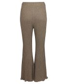 Pantalon en maille Côte Lurex argenté