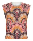 Top en maille Fall Torsade imprimé rose/multicolore