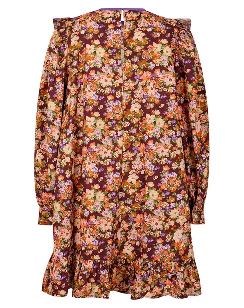 Robe Liberty Fauve imprimée cerise noire/multicolore