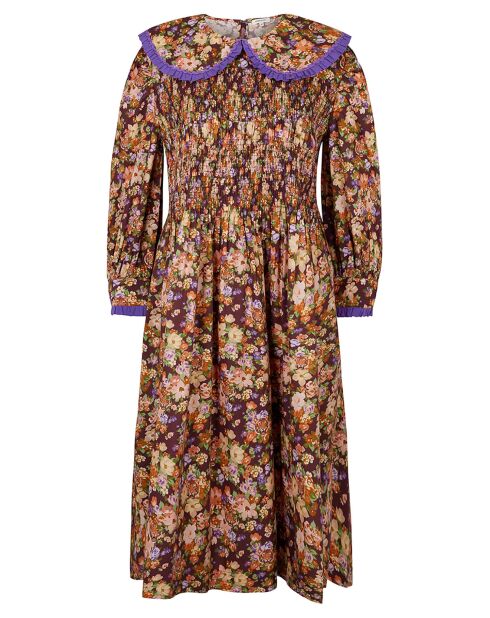 Robe Liberty Fauve imprimée cerise noire/multicolore