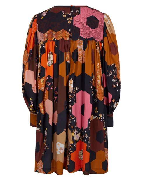 Robe Médiéval Patchwork imprimée multicolore