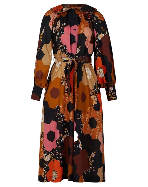 Robe Médiéval Patchwork imprimée multicolore