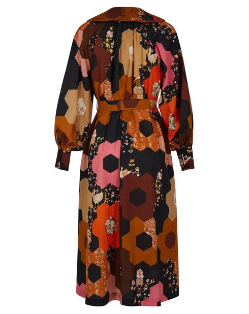 Robe Médiéval Patchwork imprimée multicolore