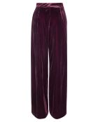 Pantalon en Velours satiné Princesse cerise noire