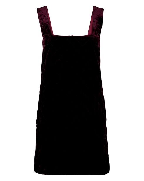 Robe en Velours satiné Princesse cerise noire