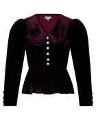 Top en Velours satiné Princesse cerise noire