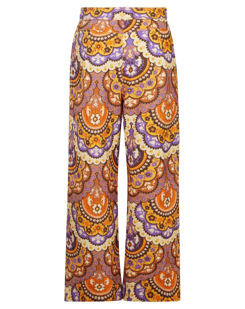 Pantalon en Velours côtelé Fall imprimé violet/multicolore