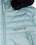 Fairy hellblaue Skijacke aus Kunstfell