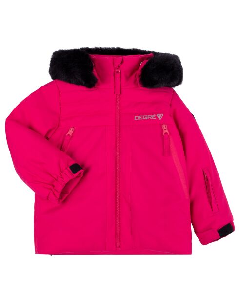 Veste de ski Fairy fausse fourrure rose