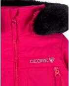 Veste de ski Fairy fausse fourrure rose