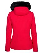 Veste de ski Geod fausse fourrure rouge