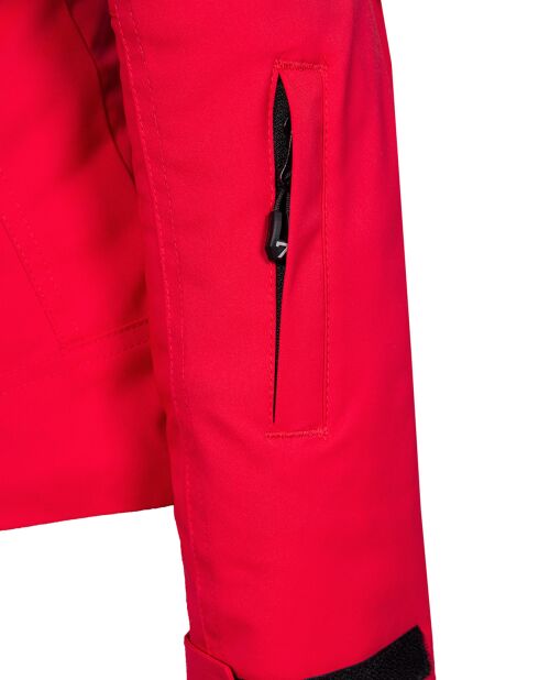 Veste de ski Geod fausse fourrure rouge