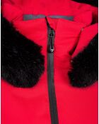 Veste de ski Geod fausse fourrure rouge