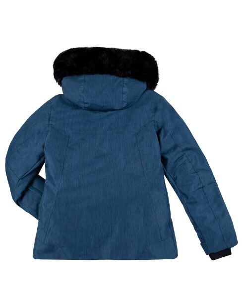 Veste de ski Geod JR fausse fourrure bleu foncé
