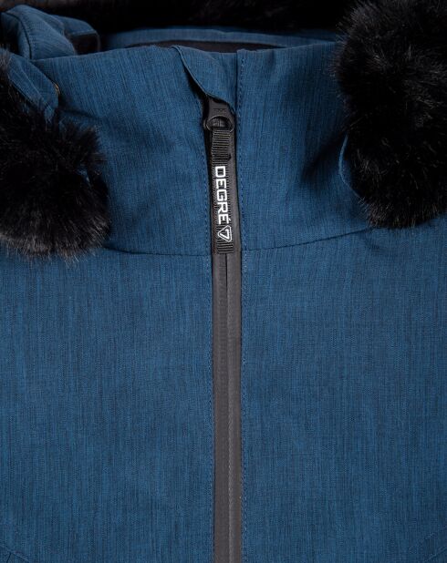 Veste de ski Geod JR fausse fourrure bleu foncé