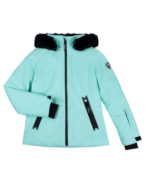 Veste de ski Geod JR fausse fourrure bleu clair