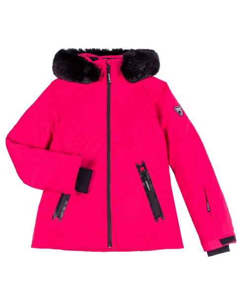 Veste de ski Geod JR fausse fourrure rose
