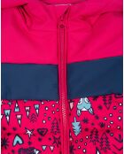 Veste de ski Looney rose/bleu