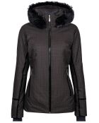 Veste de ski Elise fausse fourrure noire