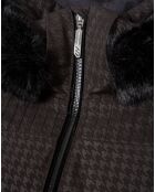 Veste de ski Elise fausse fourrure noire