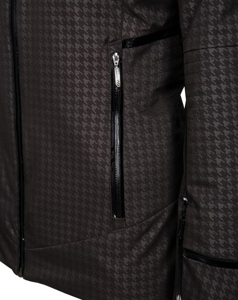 Veste de ski Elise fausse fourrure noire