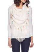 Foulard La Paz blanc - 115x160 cm