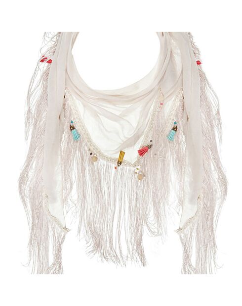 Foulard La Paz blanc - 115x160 cm